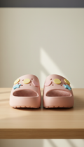 Platform slide in blush pink